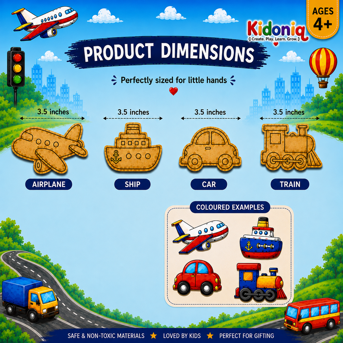 DIY Magnet Kit - Transport Theme