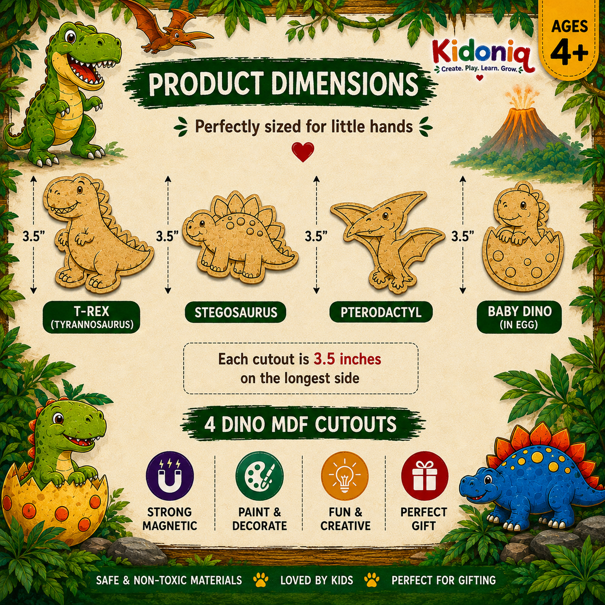 DIY Magnet Kit - Dino Theme