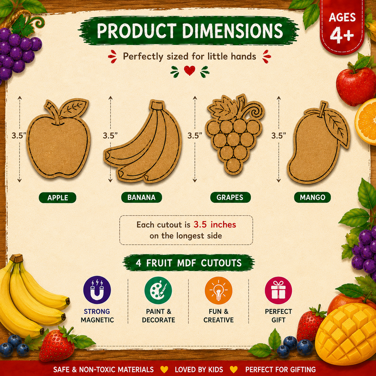 DIY Magnet Kit - Fruits Theme
