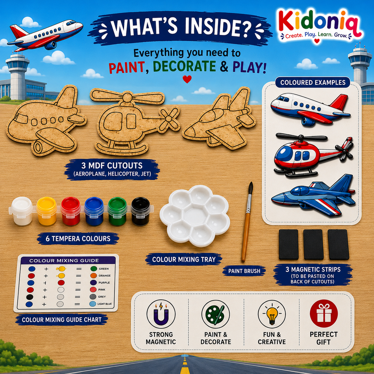 DIY Magnet Kit - Aircraft Theme