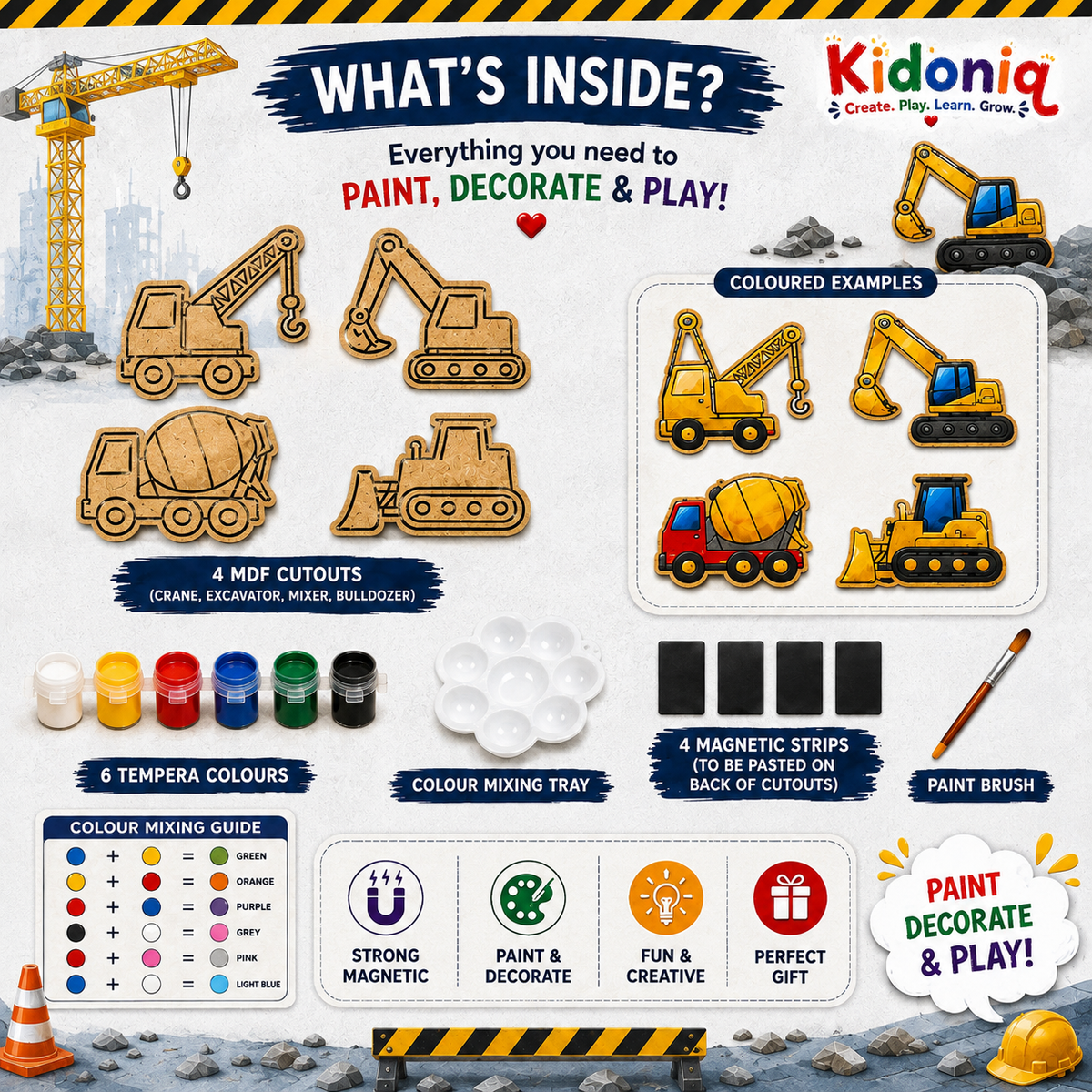 DIY Magnet Kit - Construction Theme